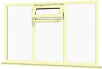 Cream UPVC Window Style 43