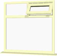 Cream UPVC Window Style 45