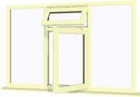 Cream UPVC Window Style 47