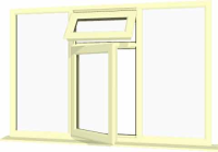 Cream UPVC Window Style 48