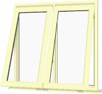 Cream UPVC Window Style 53