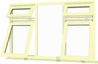 Cream UPVC Window Style 54