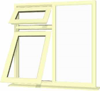 Cream UPVC Window Style 56