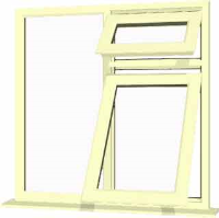 Cream UPVC Window Style 57