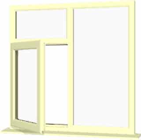 Cream UPVC Window Style 58