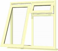 Cream UPVC Window Style 61