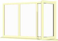 Cream UPVC Window Style 64