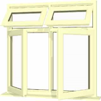 Cream UPVC Window Style 65