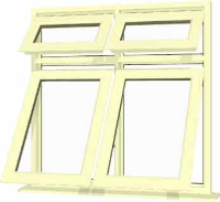 Cream UPVC Window Style 66