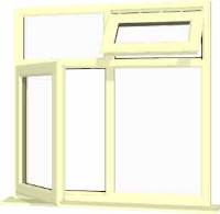 Cream UPVC Window Style 67