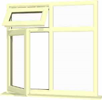 Cream UPVC Window Style 69