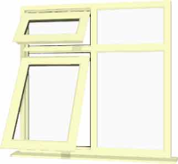 Cream UPVC Window Style 71