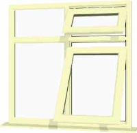 Cream UPVC Window Style 72