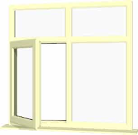 Cream UPVC Window Style 74