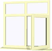 Cream UPVC Window Style 75