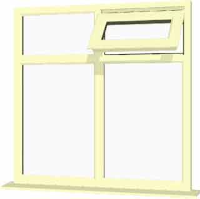 Cream UPVC Window Style 81