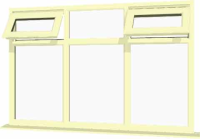 Cream UPVC Window Style 82