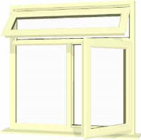 Cream UPVC Window Style 86