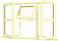 Cream UPVC Window Style 122