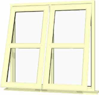 Cream UPVC Window Style 133