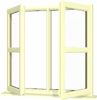 Cream UPVC Window Style 144