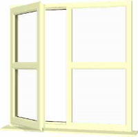 Cream UPVC Window Style 165