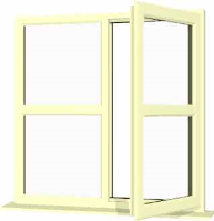 Cream UPVC Window Style 166