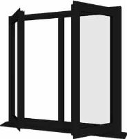 Black UPVC Window Style 14