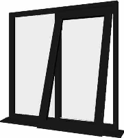 Black UPVC Window Style 17