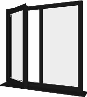 Black UPVC Window Style 18