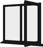 Black UPVC Window Style 19