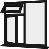 Black UPVC Window Style 27