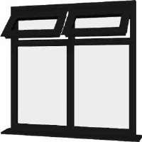 Black UPVC Window Style 29