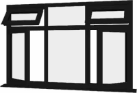 Black UPVC Window Style 31