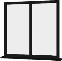 Black UPVC Window Style 35