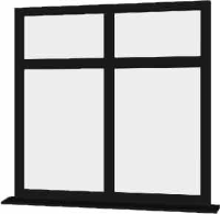 Black UPVC Window Style 37