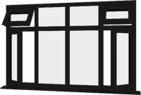 Black UPVC Window Style 40