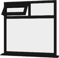 Black UPVC Window Style 44