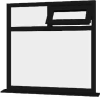 Black UPVC Window Style 45