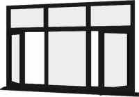 Black UPVC Window Style 50