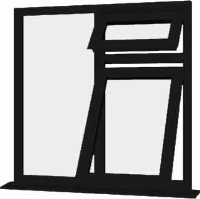 Black UPVC Window Style 57