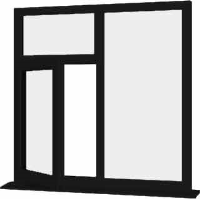 Black UPVC Window Style 58