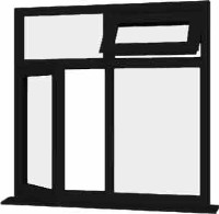 Black UPVC Window Style 67