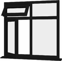 Black UPVC Window Style 69