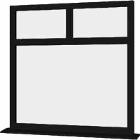 Black UPVC Window Style 77