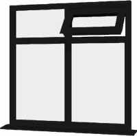 Black UPVC Window Style 81