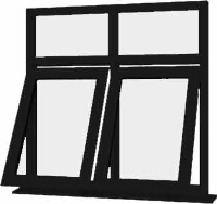 Black UPVC Window Style 84