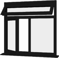 Black UPVC Window Style 85