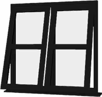 Black UPVC Window Style 133