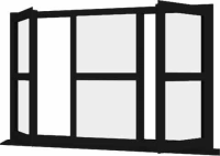 Black UPVC Window Style 164